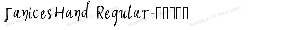 JanicesHand Regular字体转换